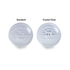 standard clear and crystal clear contact ball side by side