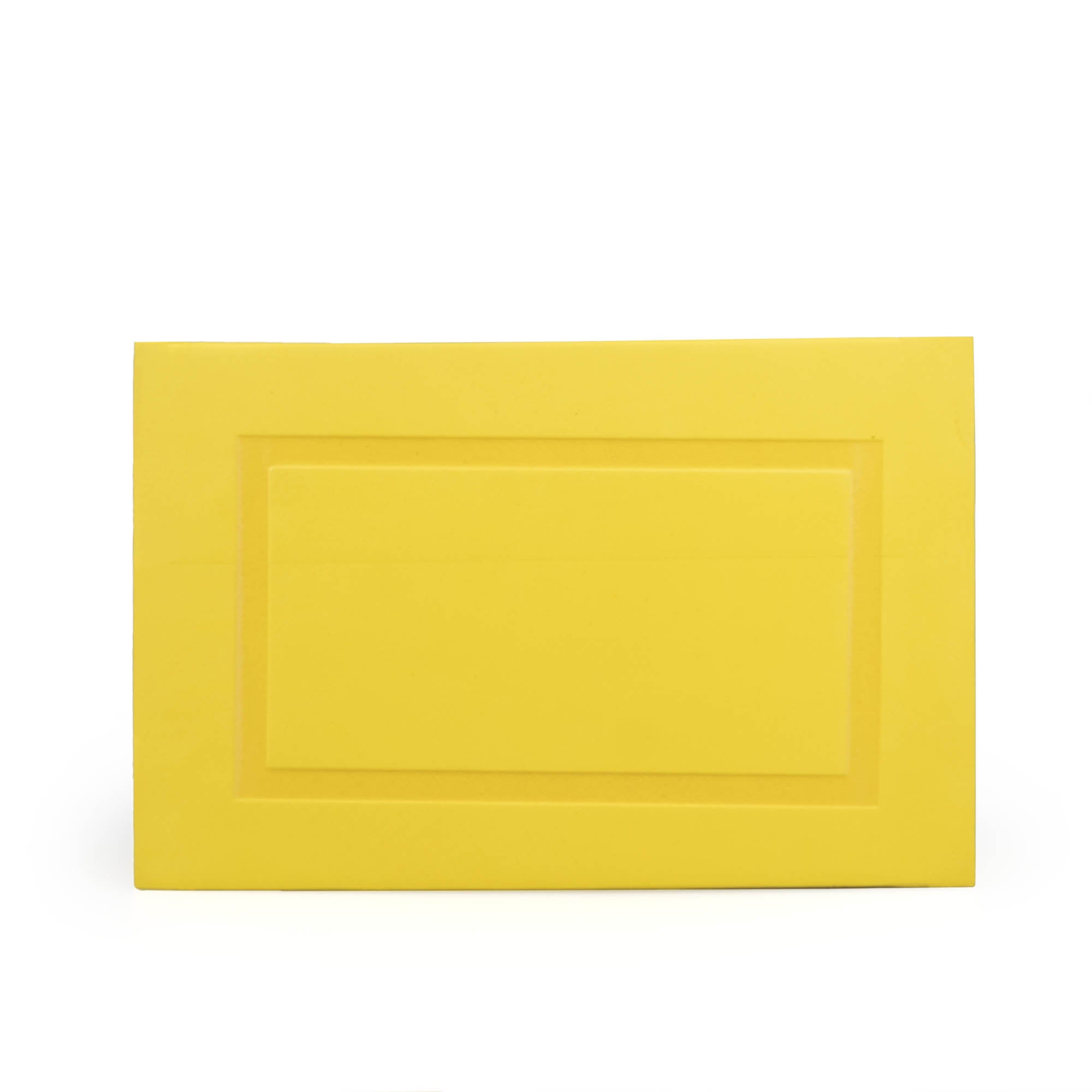 Status foam cigar box in yellow straight on