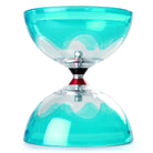 Front view of turquoise hyperspin diabolo