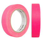 a roll of UV pink tape from two angles