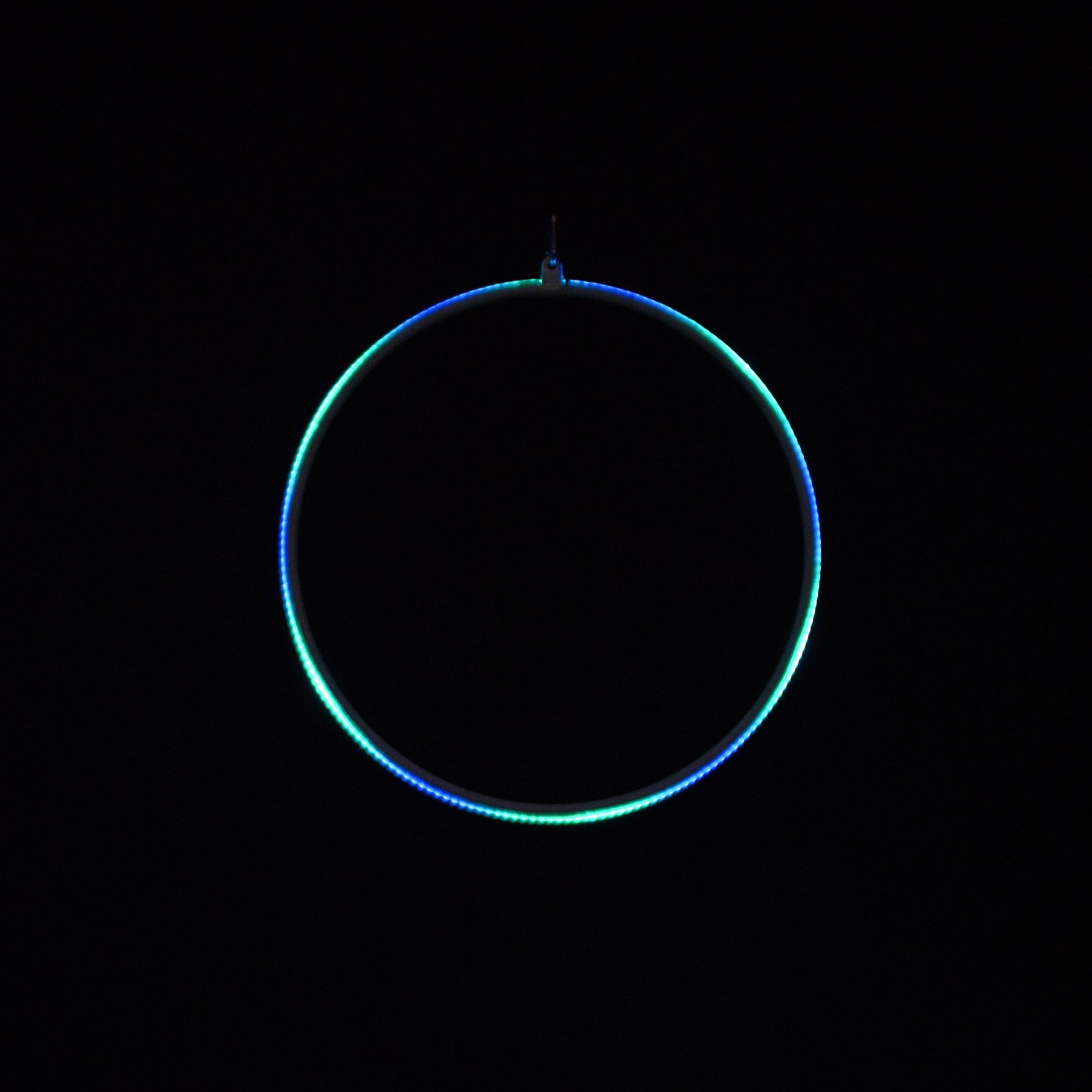 Hoop glowing with black background