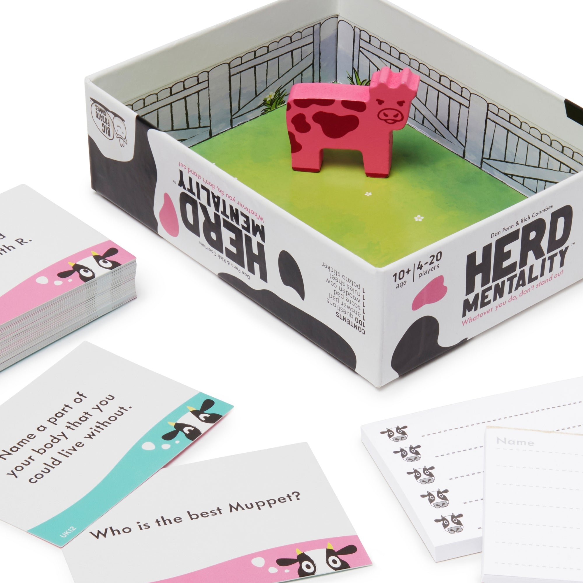 herd mentality cow and cards